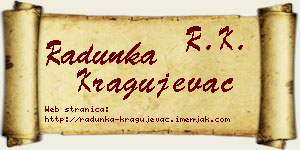 Radunka Kragujevac vizit kartica